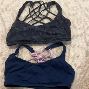 Women's Black and Navy Sports Bras